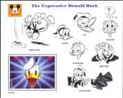 Guyana 1993 Disney/ Donald Duck/ Films/ Cinema/ Cartoons/ Animation/ Faces 1v m/s (b1480j)