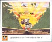 Guyana 1993 Disney/ Donald Duck/ Railway/ Films/ Cartoons/ Animation 1v m/s (n10289)