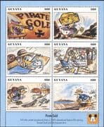 Guyana 1993 Disney/ "Pirate Gold"/ Donald Duck/ Films/ Cinema/ Cartoons/ Animation 6v sht (ad1133)