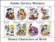 Guyana 1995 Disney /Mickey/ Fireman/ Police/ Ambulance/ Workers/ Cartoons/ Animation 8v sht (b798t)