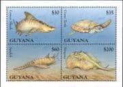 Guyana 1995 Turtle/ Shark/ Ray/ Fish/ Animals/ Marine/ Nature/ Wildlife 4v m/s (b209j)