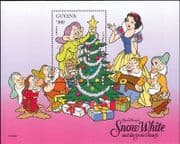 Guyana 1996 Christmas/ Disney/ Snow White/ Dwarfs/ Cartoons/ Animation/ Cinema/ Films 1v m/s (b6268)