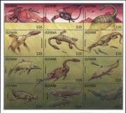 Guyana 1996 Dinosaurs/ Prehistoric Animals/ Reptiles/ Nature 12v sht (s1032w)