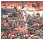 Guyana 1996 Dinosaurs/ Prehistoric Animals/ Reptiles/ Nature 12v sht (s1419k)
