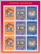 Guyana 1996 Disney/ Donald Duck/ Goofy/ BMX/ Bikes/ Cycling/ Hockey/ Surfing/ Sports 9v sht (b6070j)