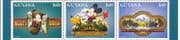 Guyana 1996 Disney/ Mickey Mouse/ Pluto/ Fishing/ Lumberjack/ Sports 3v set strip (s5541p)