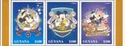 Guyana 1996 Disney /Mickey Mouse/ Sailing/ Ship/ Sports/ Transport 3v set strip (s5541n)