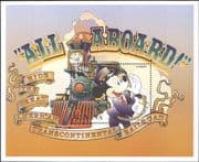 Guyana 1996 Disney/ Mickey/ Trains/ Railway/ Steam Engine/ Rail/ Cartoons/ Transport 1v m/s (ad1097)
