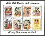 Guyana 1996 Disney / Mickey / Truck / Workers 7v sht (b4478f)