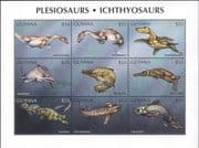 Guyana 1998 Dinosaurs/ Prehistoric Animals/ Reptiles/ Nature 9v sht (b5640j)