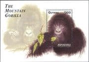 Guyana 1998 Gorillas/ Endangered Animals/ Wildlife/ Nature/ Conservation 1v m/s (s3470f)