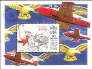 Guyana 1998 Royal Air Force 80th/ Aviation/ Planes/ RAF/ Golden Eagle/ Birds 1v m/s (b6002m)