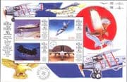 Guyana 1998 Royal Air Force 80th/ Aviation/ Planes/ RAF/ Helicopters 4v sht (b6002w)
