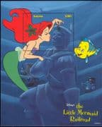 Guyana 1999 Disney/ Little Mermaid/ Fish/ Films/ Cartoons/ Animation 1v m/s (b6070d)
