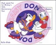 Guyana 1999 Disney/ Mickey/ Donald/ Daisy Duck/ Roller Skating/ Sports1v m/s (b7771a)