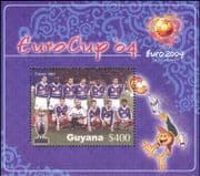 Guyana 2004 Football/ "Euro 2004"/ Soccer/ Sports/ Games/ Players/ People 1v m/s (b2060u)