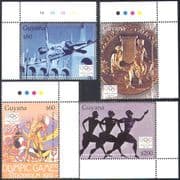 Guyana 2004 Olympic Games/ Sports/ Olympics/ Athletes/ Poster Art/ Medal 4v set (n42432)
