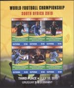 Guyana 2010 World Cup Football Championships/ Sports/ Games/ Players 6v sht (b5892d)