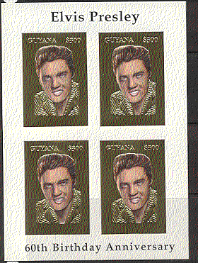 Guyana GOLD Elvis  /  Music 4v sht ref:b4899
