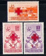 Haiti 1958 Red Cross / Medical / Atomium o / p 3v set n28800