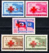 Haiti 1959 Red Cross/ Medical/ Health/ Welfare/ UN/ Surcharge/ Maps 5v set (n28956)