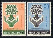 Haiti 1960 WRY / Refugees / Tree / Welfare 2v set (n28789)