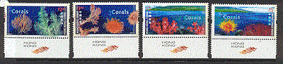 HK / Canada 2002 Joint Coral / Wildlife / Marine 4v set b9516