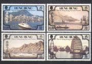 Hong Kong 1982 Harbour/ Boats/ Liner/ Sail/ Sailing/ Transport/ History 4v set (n35902)