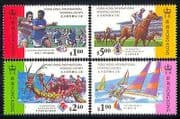 Hong Kong 1995 Sports / Rugby / Horses / Sailing 4v (n30464)