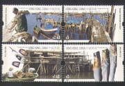 Hong Kong 2005 Fishing Villages / Boats / Food / Harbour / Transport 4v set (n35583)
