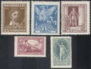 Hungary 1923 Petofi/ Poet/ Politician/ Revolutionary/ Poetry/ Writer/ Writing/ Dragon/ People/ Books/ Mythical Beasts 5v set n41856