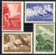 Hungary 1942 Horthy Aviation Fund/ Planes/ Aircraft/ Horses/ Bird 4v set (n28491)