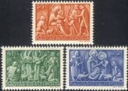 Hungary 1943 Christmas/ Greetings/ Nativity/ Magi/ Kings/ Angels/ Shepherds 3v set (hx1042)