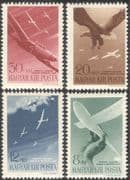 Hungary 1943 Planes/ Gliders/ Sea Eagle/ Aircraft/ Aviation/ Birds/ Transport/ Horthy Air Fund 4v set (n28490)