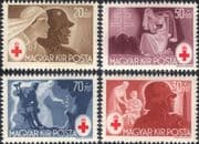 Hungary 1944 Red Cross/ Medical/ Health/ Welfare/ Nurses/ Soldiers 4v set (n25928)
