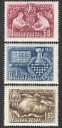 Hungary 1950 Chess / Board Games / Sport / Chessmen / Buildings / Map 3v set (n39817)