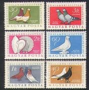 Hungary 1957 Pigeons / Pigeon Fanciers Exhibition / Birds / Nature 6v set (n36716)