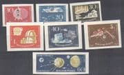 Hungary 1959 IGY/ Space/ Ship/ Antarctic/ Polar/ Sun/ Observatory IMPERFORATE 7v set (n15694)