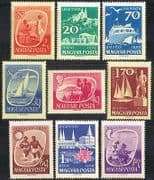 Hungary 1959 Tourism / Boats / Sports / Angling / Wine / Buildings / Transport 9v set n40370
