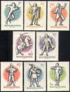 Hungary 1959 World Fencing Championships/ Sports/ Games/ Military/ Cavalry/ Horses 8v set (n45588)