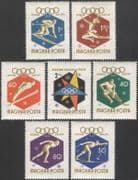 Hungary 1960 Winter Olympic Games/ Sports/ Skiing/ Skating/ Ice Hockey 7v set (n44946)