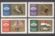 Hungary 1961 Bird / Orchid / Flower / Butterfly / Insects / Flag / StampEx 4v set (n34957)