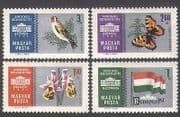 Hungary 1961 Bird / Orchid / Flower / Butterfly / Insects / Flag / StampEx 4v set (n34958)
