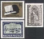Hungary 1961 Franz Liszt / Music / Composers / Statue / Piano / Buildings 3v (n34708)