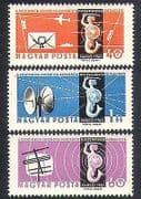 Hungary 1961 Postal Transport / Telecomms / Radio Mast / Aerial / Plane / Train 3v (n36810