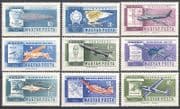 Hungary 1962 Planes / Zeppelin / Helicopter / Aircraft / Transport / Flight 9v set n34473