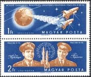 Hungary 1962 "Team" Manned Space Flights/ Vostok 3/ Vostok 4/ Astronauts/ Cosmonauts/ Earth 2v set pr (n28523)