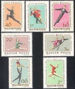 Hungary 1963 Figure Skating / Ice Dancing / Sports / Games / Flags 7v set (n40315)