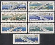 Hungary 1964 Bridges / Road / Rail / Trains / Trams / Bus / Transport / Buildings 7v (n35475)