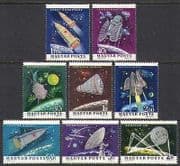 Hungary 1964 Space / Rockets / Planets / Radio / Telstar / Vostok / Transport 8v set n24051